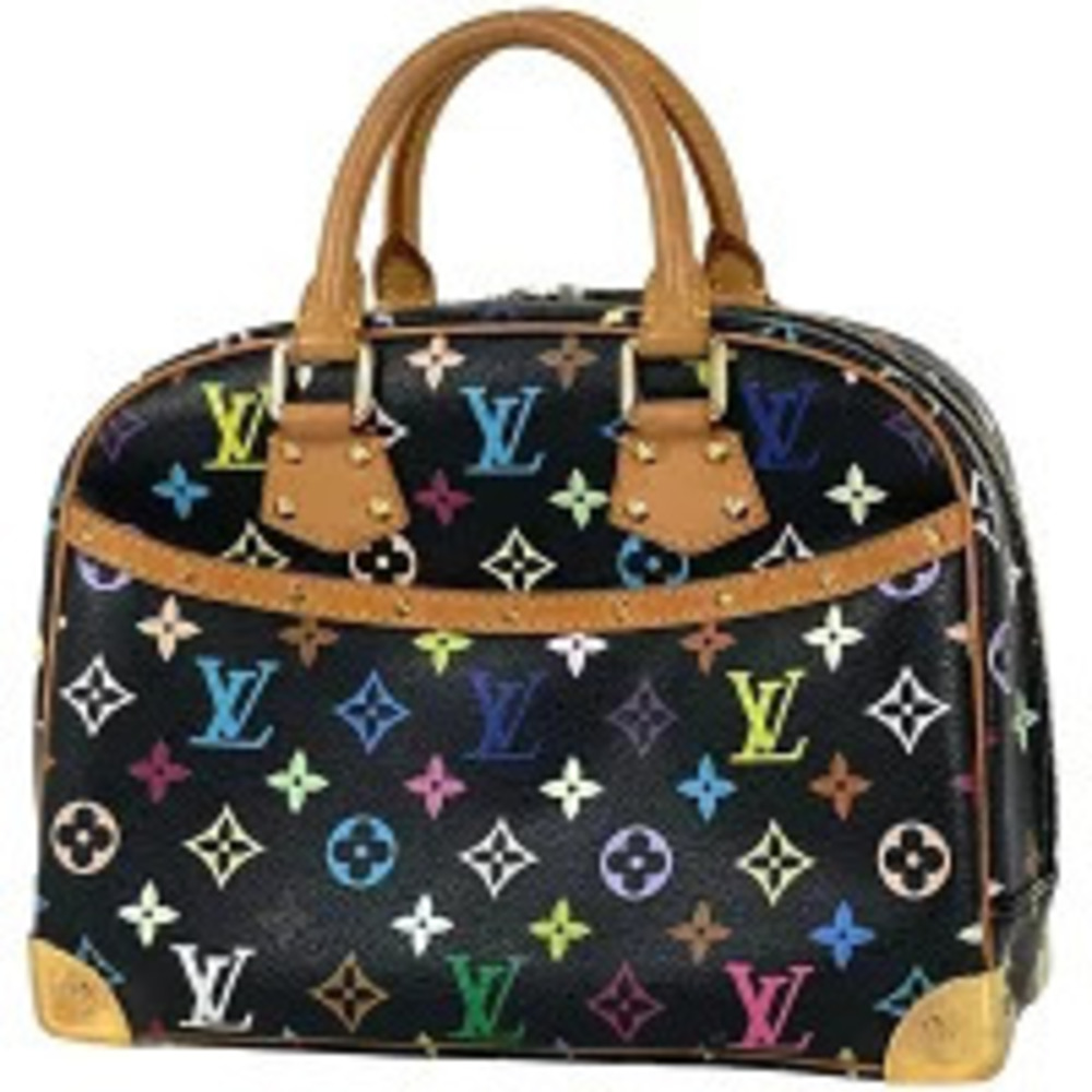 Louis Vuitton Trouville Handbag Monogram Multicolore Multicolor Noir Black